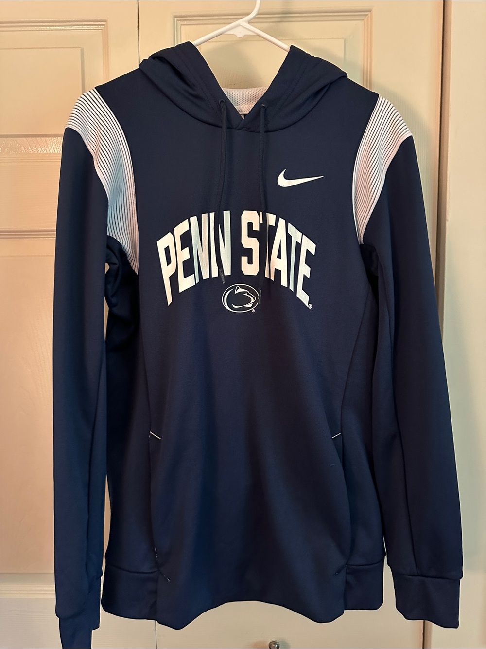 Nike Navy Penn State Hoodie with White Accents NCAA style PSU football
